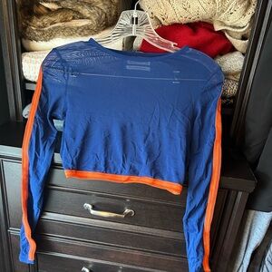 Urban Outfitters Blue Mesh Top